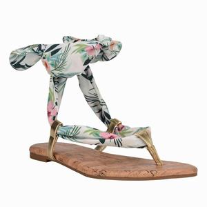 Nine West Trap Ankle Wrap Platte Sandalen Wit/Groen Nederland | PDH-368197